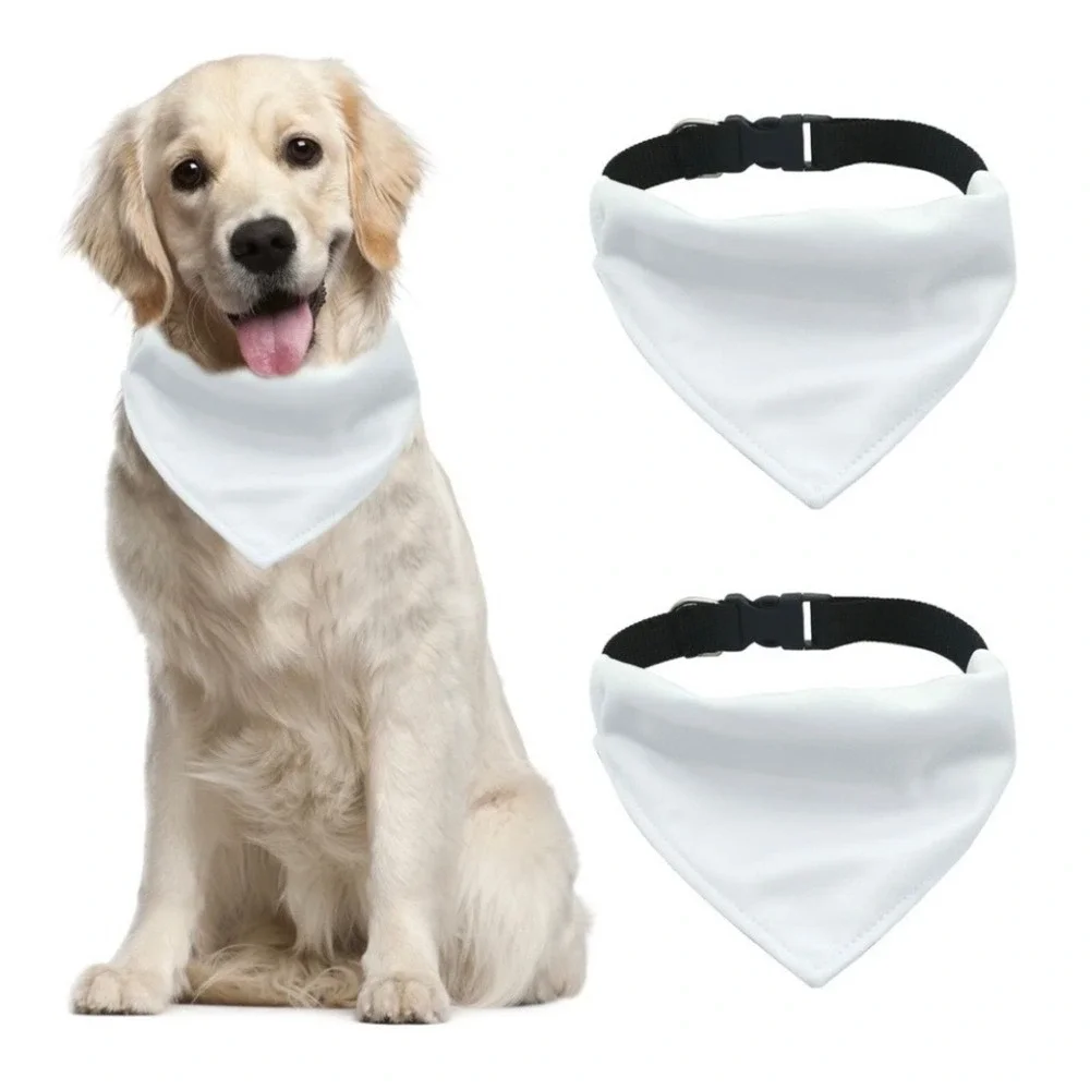 Set of 4 Dog Bandanas Over the Collar Paw Bone Print Black Blue Red Green‎ Pink